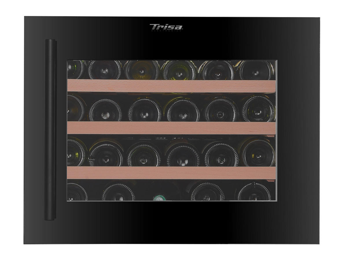 WEINKÜHLSCHRANK 7805,6845  - Schwarz, Basics, Glas/Holz (59.20/55.90/45.50cm) - Trisa Electronics