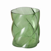 VÁZA, sklo, 25.2 cm - zelená, Basics, sklo (15/15/25,2cm)