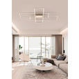 LED-DECKENLEUCHTE 100/75/7,5 cm   - Nickelfarben, Design, Kunststoff/Metall (100/75/7,5cm) - Novel