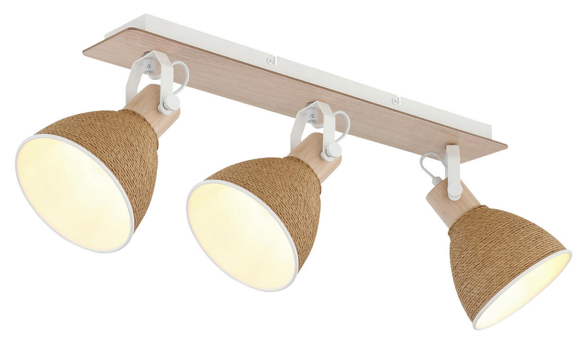 STRAHLER Lyndon 63/17,5/19 cm  - Braun/Weiß, Natur, Holz/Papier (63/17,5/19cm) - Globo