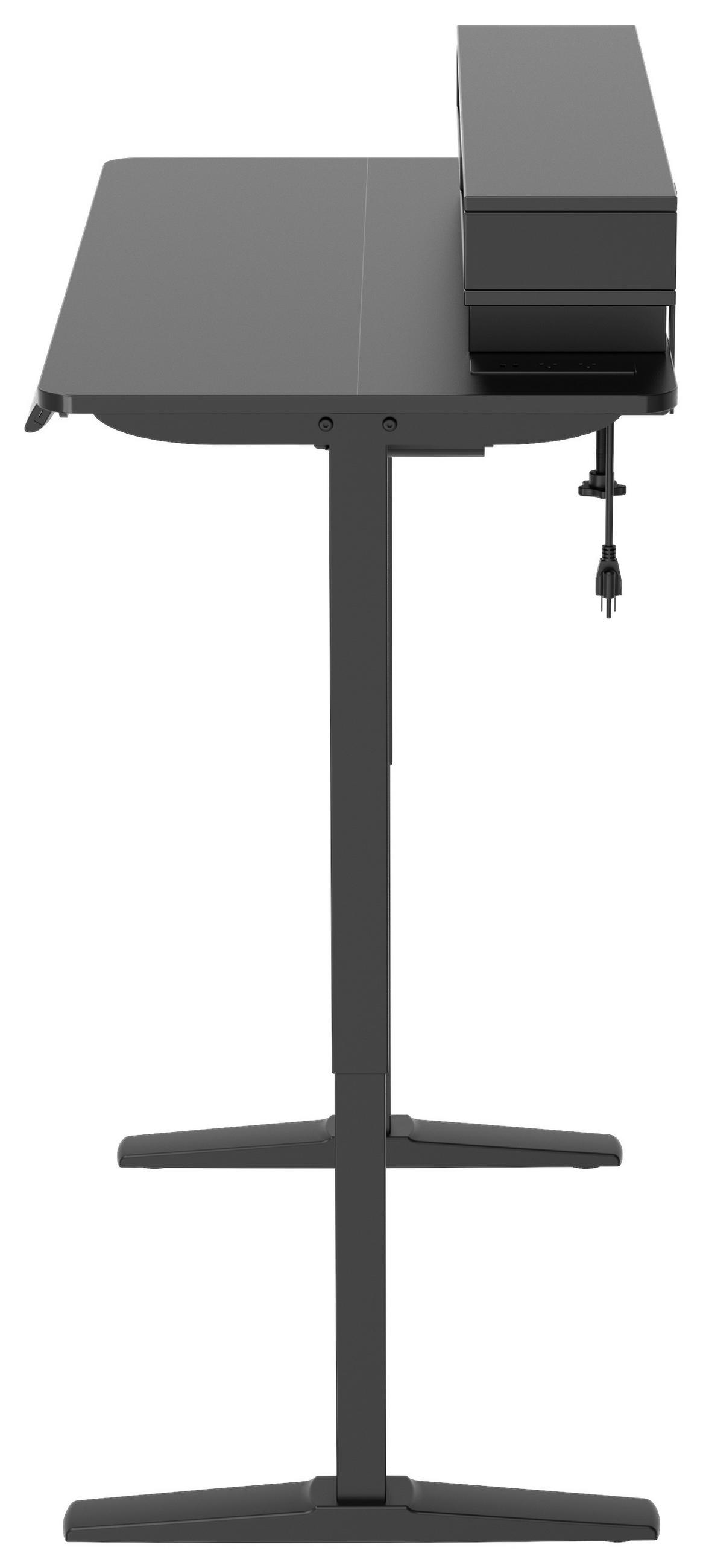SCHREIBTISCH  in Schwarz  - Schwarz, MODERN, Holzwerkstoff/Kunststoff (120/75/120/60cm) - MID.YOU