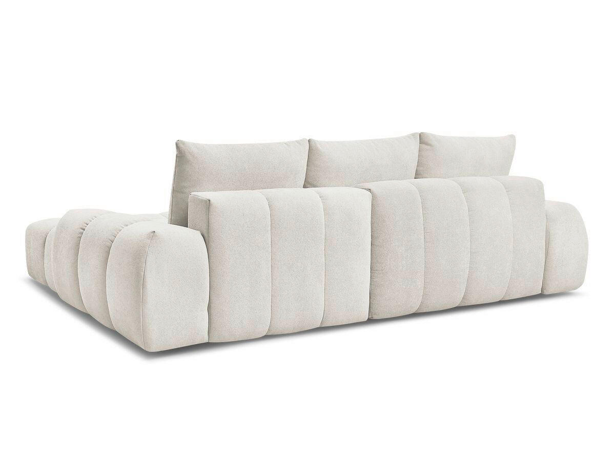 ECKSCHLAFSOFA EVEREST  mit Rücken echt, Armteil links, Armteil rechts Struktur Beige  - Beige/Schwarz, MODERN, Kunststoff/Textil (318/180cm) - Livetastic