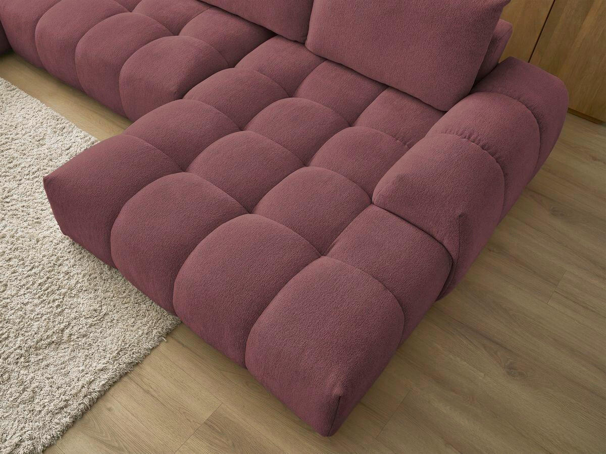 ECKSCHLAFSOFA EVEREST  mit Rücken echt, Armteil links, Armteil rechts Flachgewebe Rot  - Rot/Schwarz, MODERN, Kunststoff/Textil (423/212/90cm)