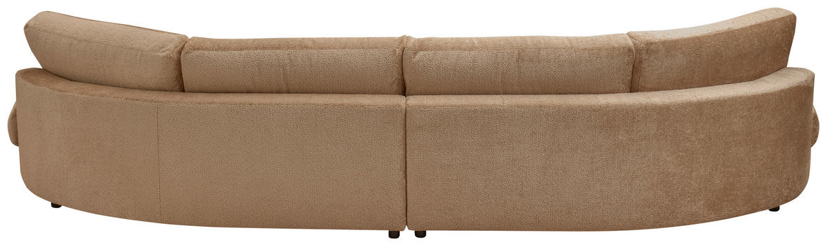 BIGSOFA Feincord Taupe  - Taupe/Schwarz, Design, Kunststoff/Textil (410/86/166cm) - Pure Home Lifestyle