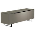 LOWBOARD  160/51/45 cm  - Schwarz/Grau, Design, Glas/Holzwerkstoff (160/51/45cm) - Moderano