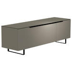 LOWBOARD Grau, Schwarz  160/51/45 cm  - Schwarz/Grau, Design, Glas/Holzwerkstoff (160/51/45cm) - Moderano