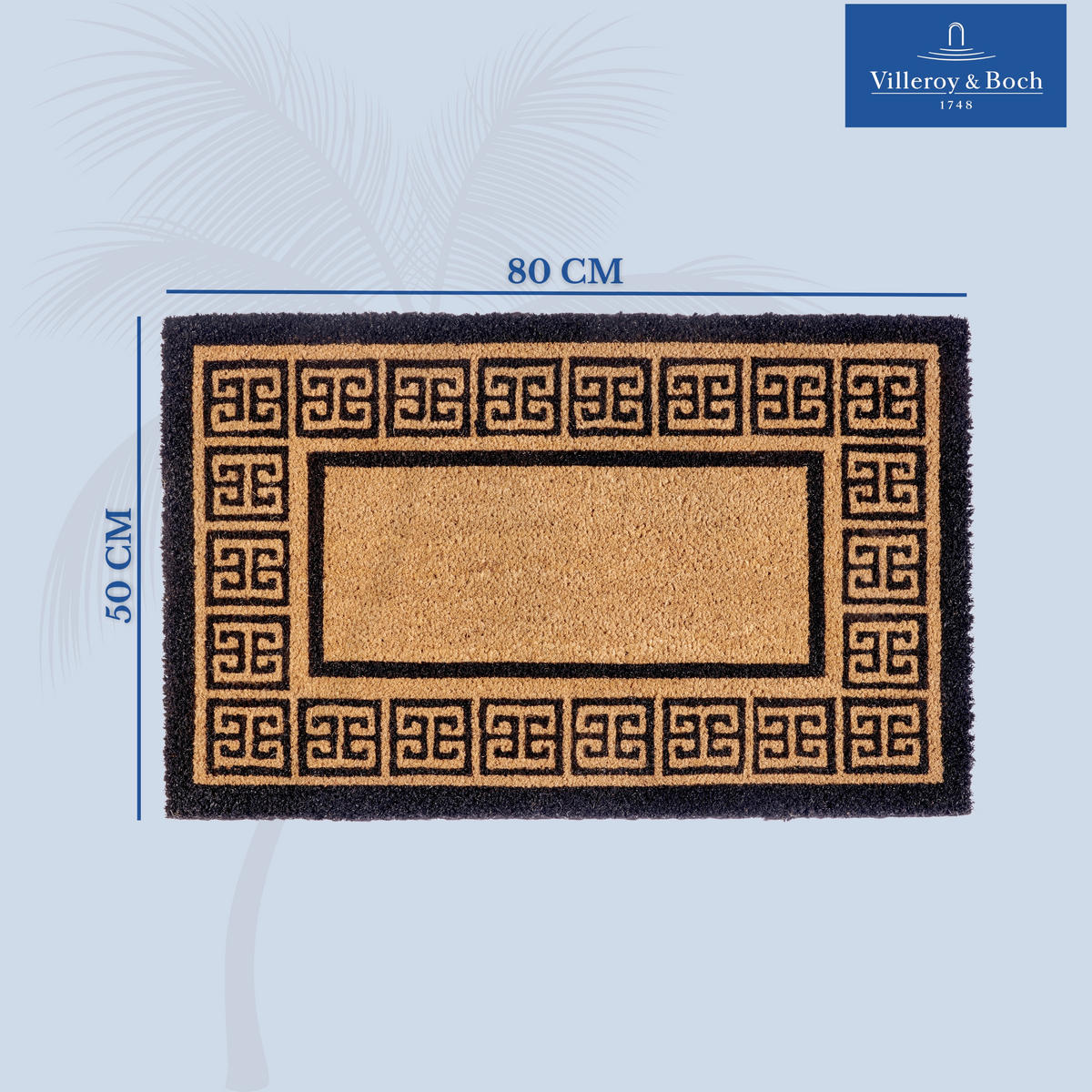 FUSSMATTE  50/80 cm  Schwarz, Hellbraun  Ornament  - Hellbraun/Schwarz, Basics, Kunststoff/Textil (50/80cm) - Villeroy & Boch
