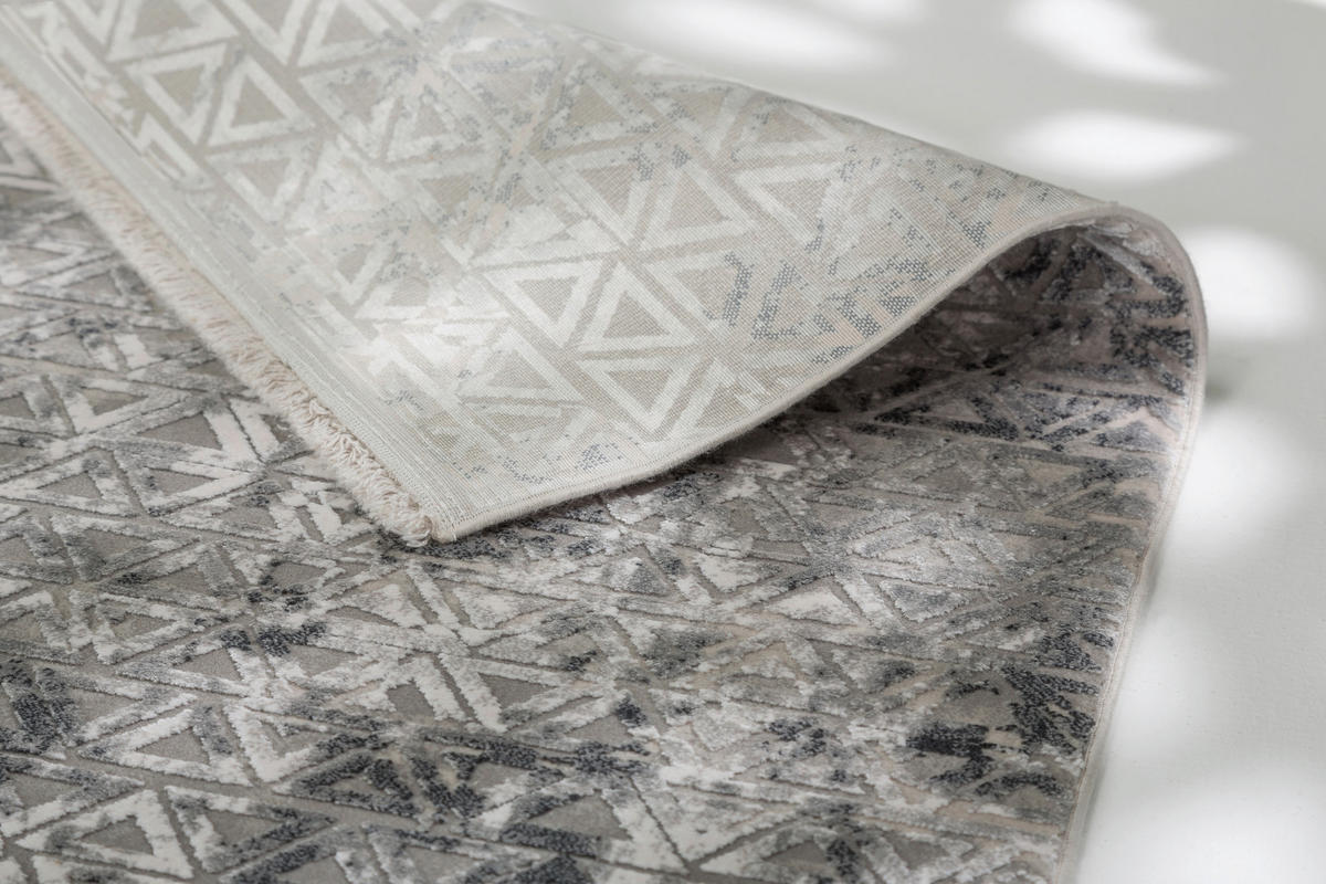 WEBTEPPICH 133/190 cm Vision Anthrazit, Grau  - Anthrazit/Grau, Design, Textil (133/190cm) - Schöner Wohnen