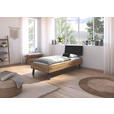 BETT 90/200 cm  in Eiche Artisan  - Eiche Artisan/Grau, Design, Holzwerkstoff/Textil (90/200cm) - Carryhome