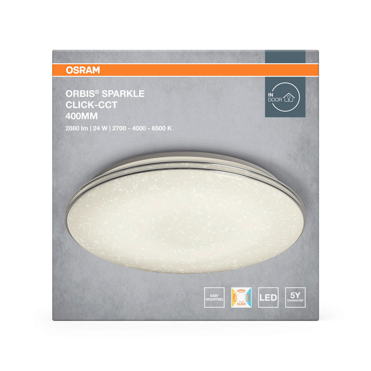 LED-DECKENLEUCHTE 40/9,1 cm   - Weiß, Basics, Kunststoff/Metall (40/9,1cm) - Osram