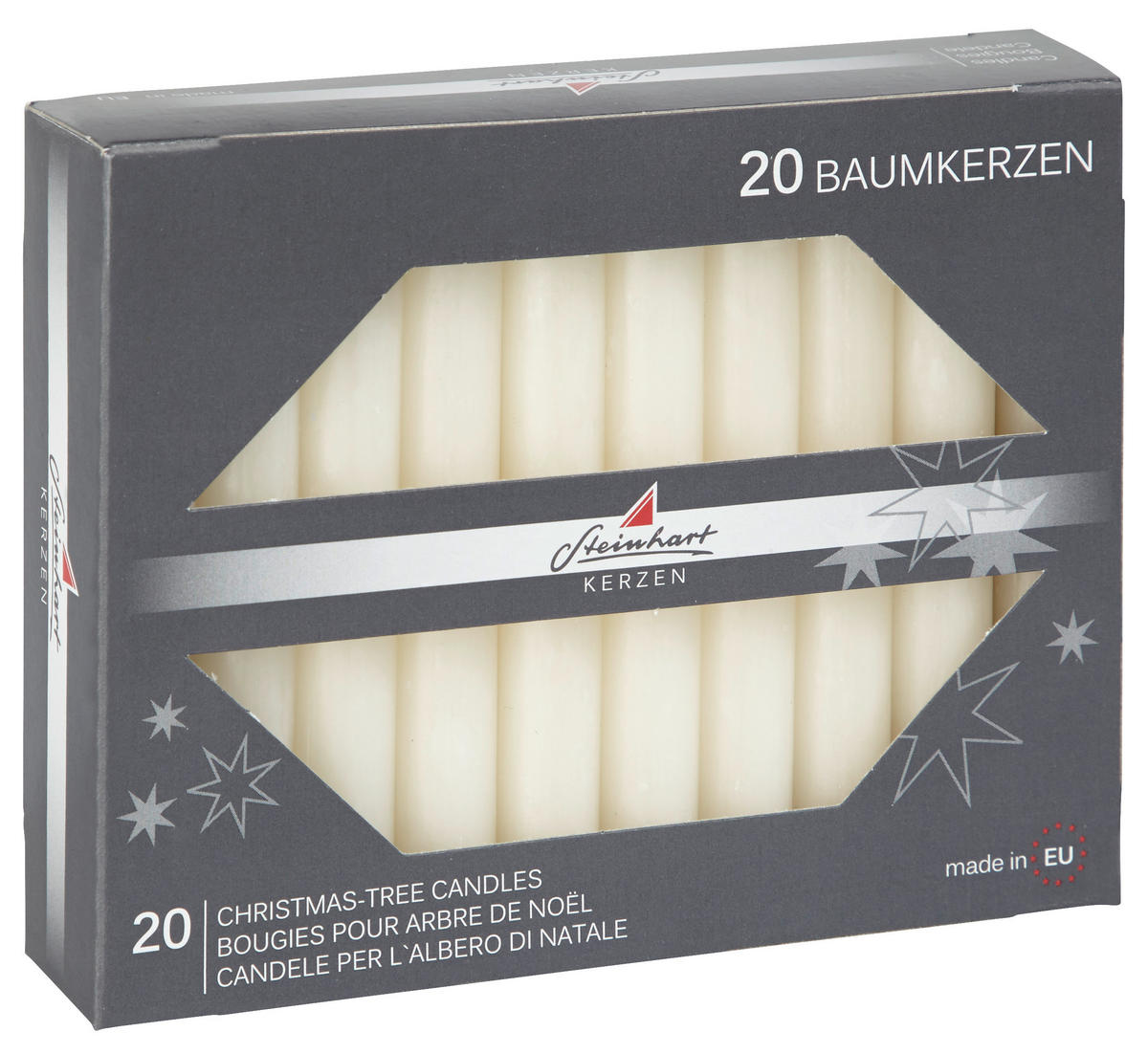 CHRISTBAUMKERZE  - Champagner, KONVENTIONELL (1,3/9,5cm)