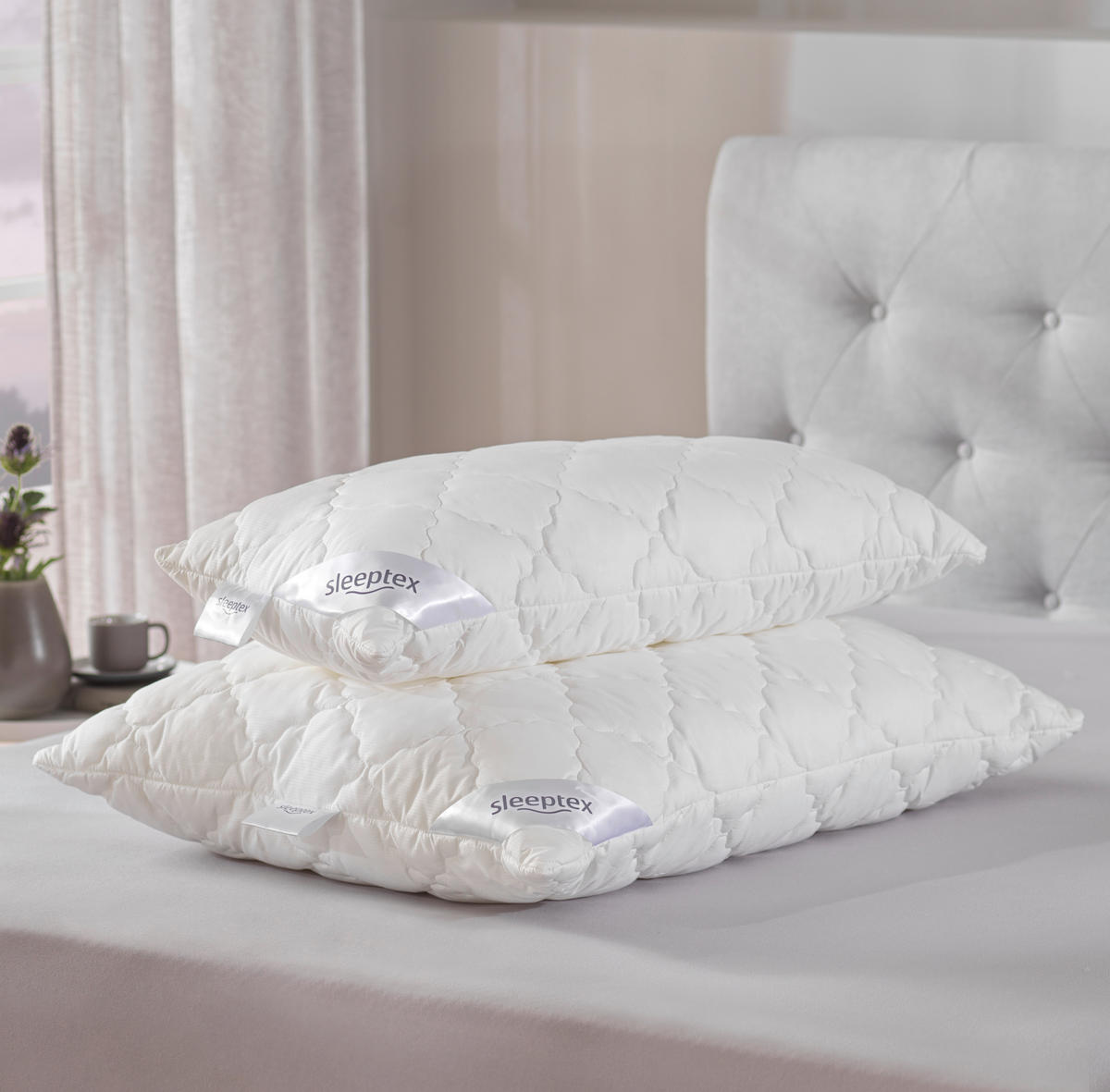 KOPFPOLSTER 40/80 cm   - Weiß, Basics, Textil (40/80cm) - Sleeptex