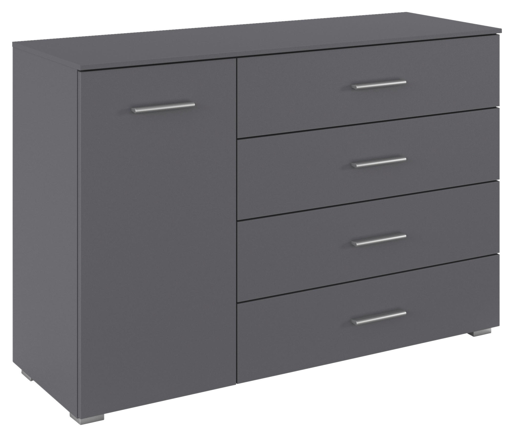 SIDEBOARD  120/81/42 cm 4 Schublade(n)  - Alufarben/Grau, KONVENTIONELL, Holzwerkstoff/Kunststoff (120/81/42cm) - home24