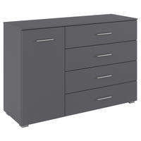 SIDEBOARD  120/81/42 cm 4 Schublade(n)  - Alufarben/Grau, KONVENTIONELL, Holzwerkstoff/Kunststoff (120/81/42cm) - home24