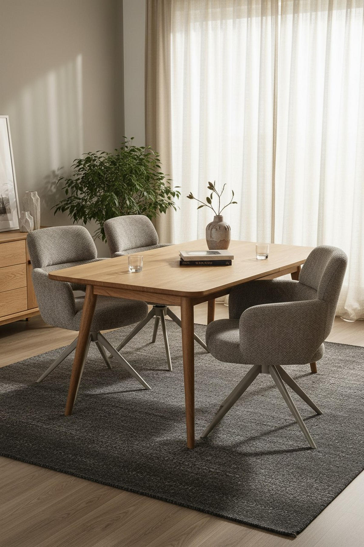 ARMLEHNSTUHL  Sitzfläche 360° drehbar Mikrofaser  Taupe  - Taupe, MODERN, Textil/Metall (61/88/63cm) - Livetastic
