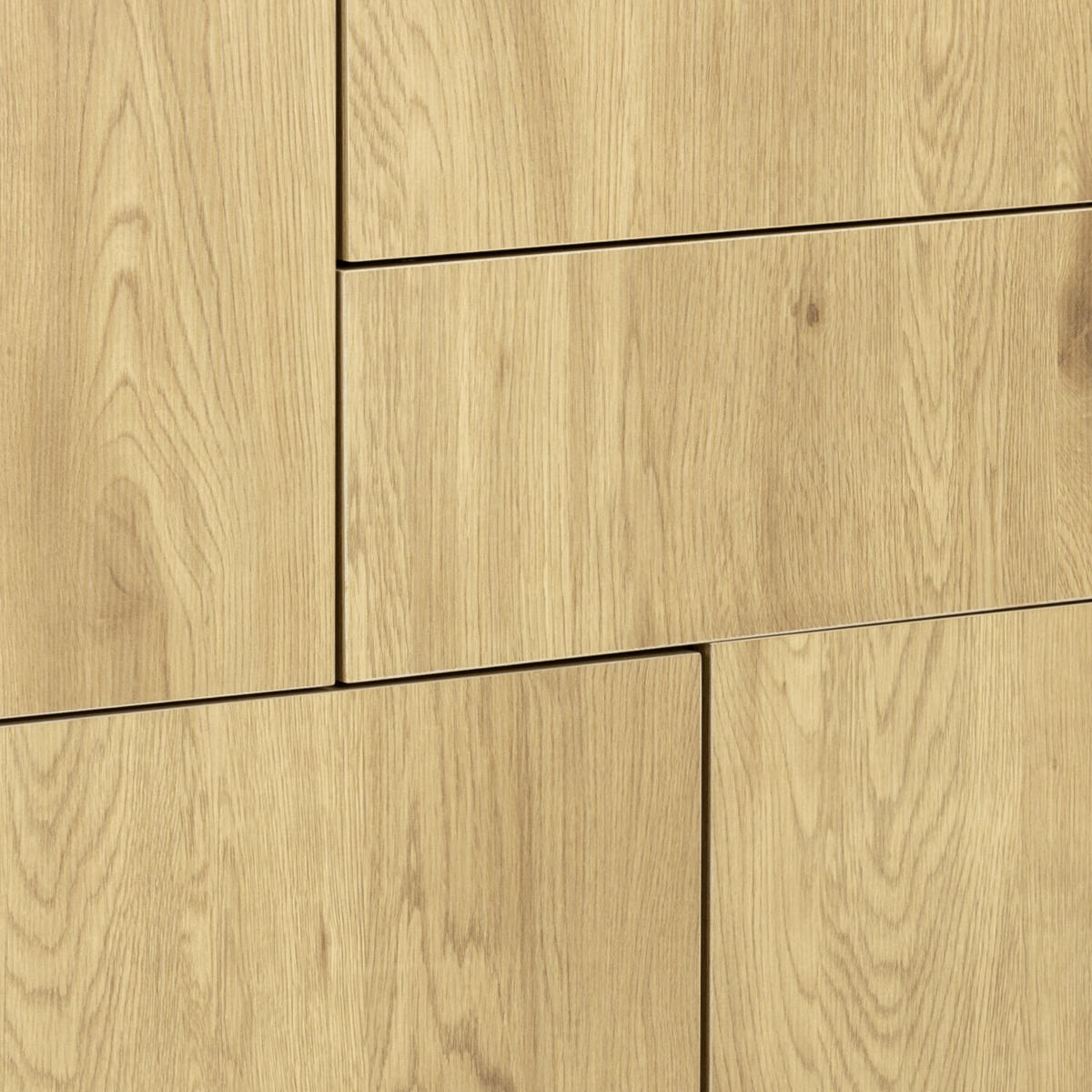 KOMMODE Seaford  in 80/103/40 cm  - Wildeiche/Schwarz, MODERN, Holzwerkstoff/Metall (80/103/40cm)