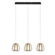 LED-HÄNGELEUCHTE 95/23/150 cm  - Goldfarben/Schwarz, Design, Kunststoff/Metall (95/23/150cm) - Novel