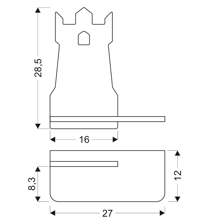 VÄGGLAMPA FÖR BARN Tower 27/12/28.5 cm   - blå, Basics, metall/trämaterial (27/12/28.5cm)