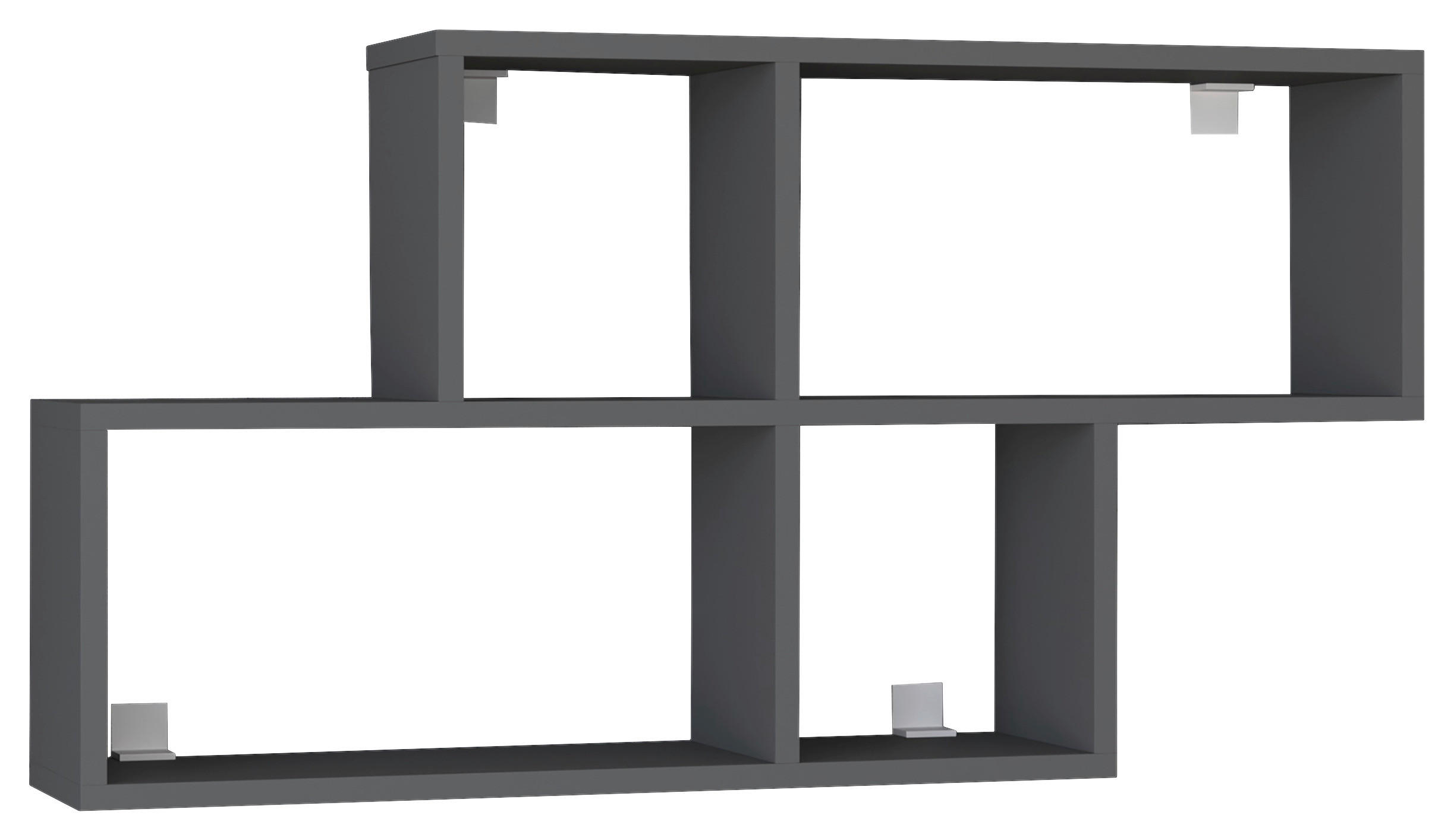 WANDREGAL Anthrazit  - Anthrazit, MODERN, Holzwerkstoff (100/53/20cm) - MID.YOU