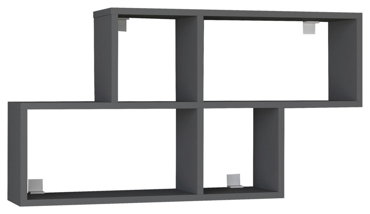 VÄGGHYLLPLAN 100/53/20 cm  - antracit, Modern, trämaterial (100/53/20cm) - MID.YOU