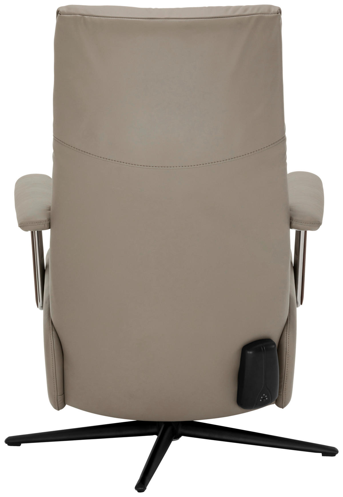 RELAXSESSEL Lederlook Echtleder    - Taupe/Schwarz, KONVENTIONELL, Leder/Textil (73/116/84cm) - Livetastic