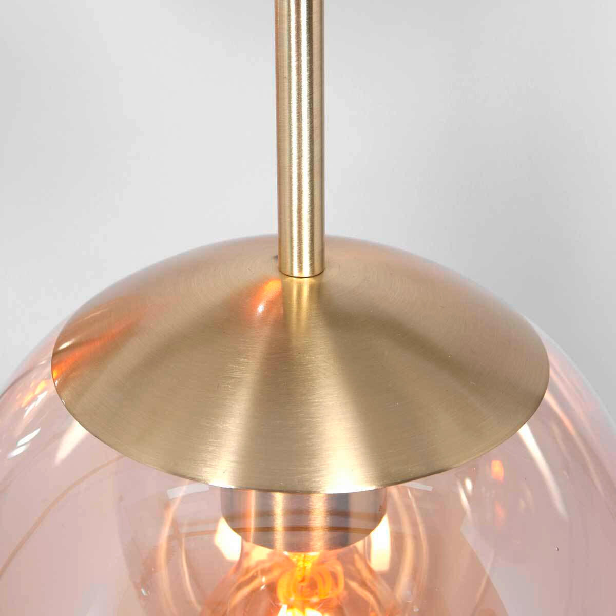 PENDELLEUCHTE 120/25/160 cm  - Messingfarben/Schwarz, Basics, Glas/Metall (120/25/160cm)