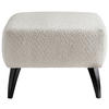 HOCKER Bouclé Buche, Fichte, Kiefer Weiß  - Schwarz/Weiß, MODERN, Holz/Textil (66/44/66cm) - MID.YOU