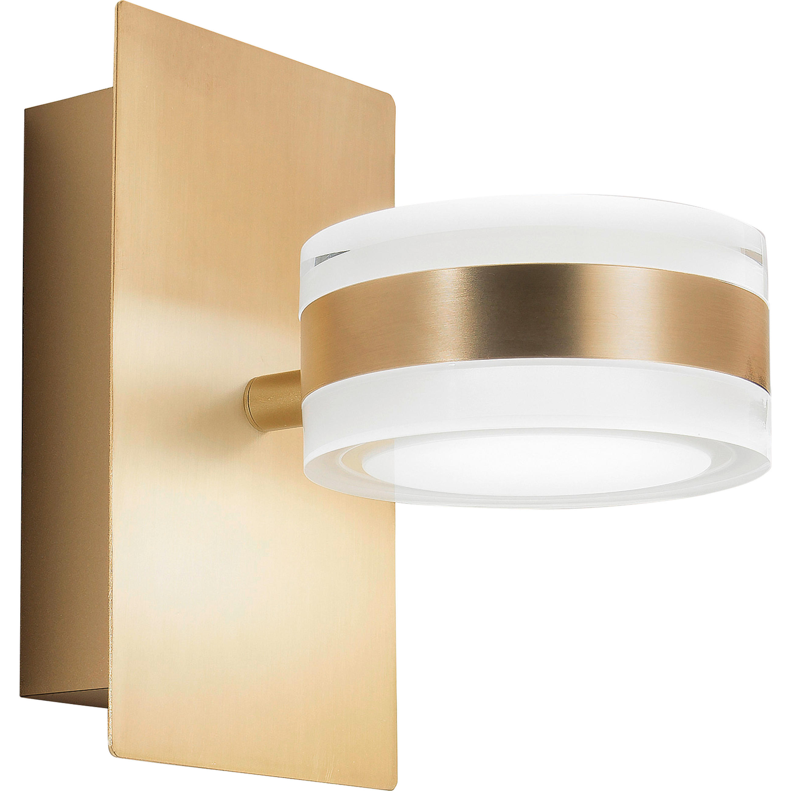 LED-WANDLEUCHTE Dunk 10/17,50/17 cm   - Messingfarben, Basics, Kunststoff/Metall (10/17,50/17cm) - Fabas Luce