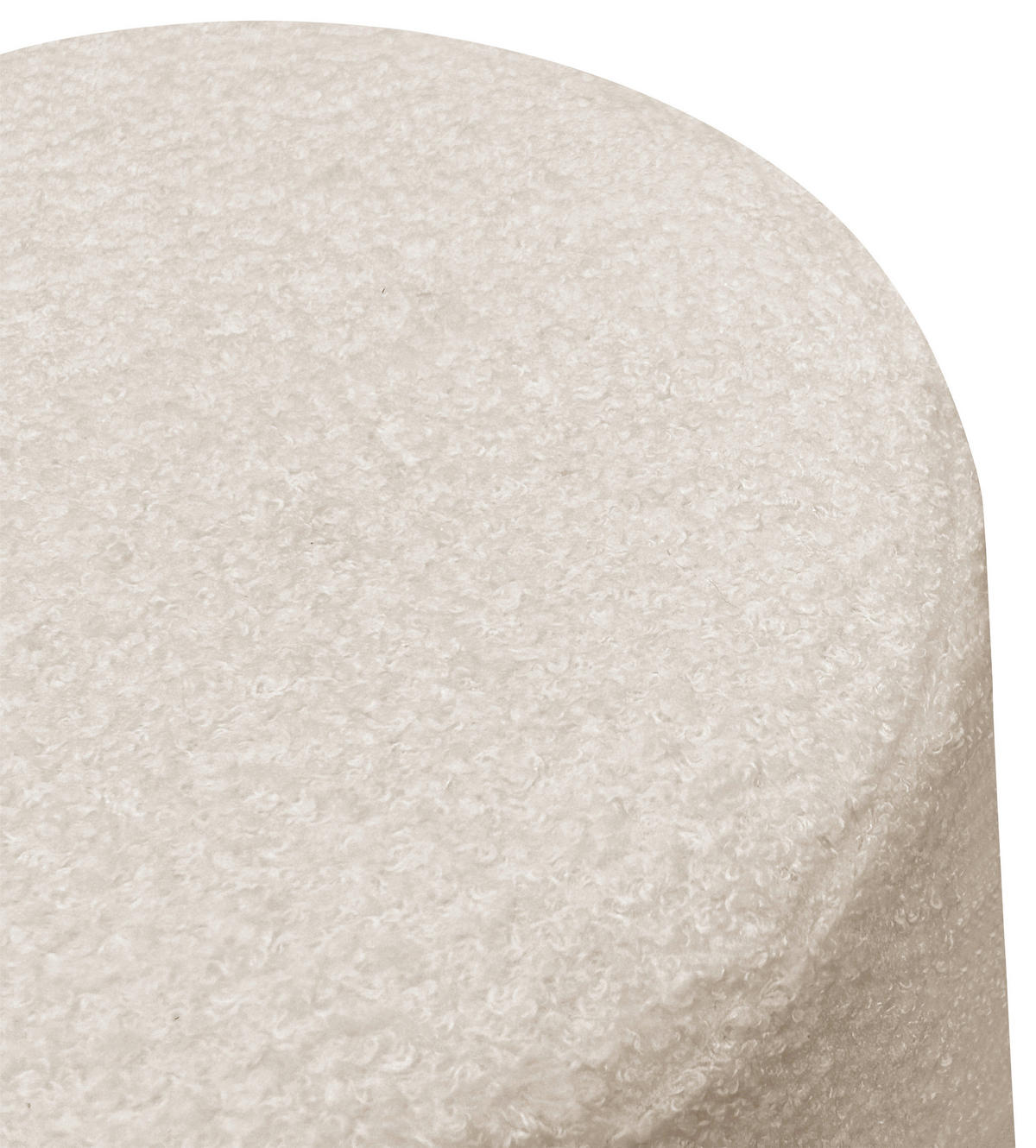 HOCKER Teddystoff Weiß  - Weiß, Trend, Kunststoff/Textil (35/35/36cm) - Novel