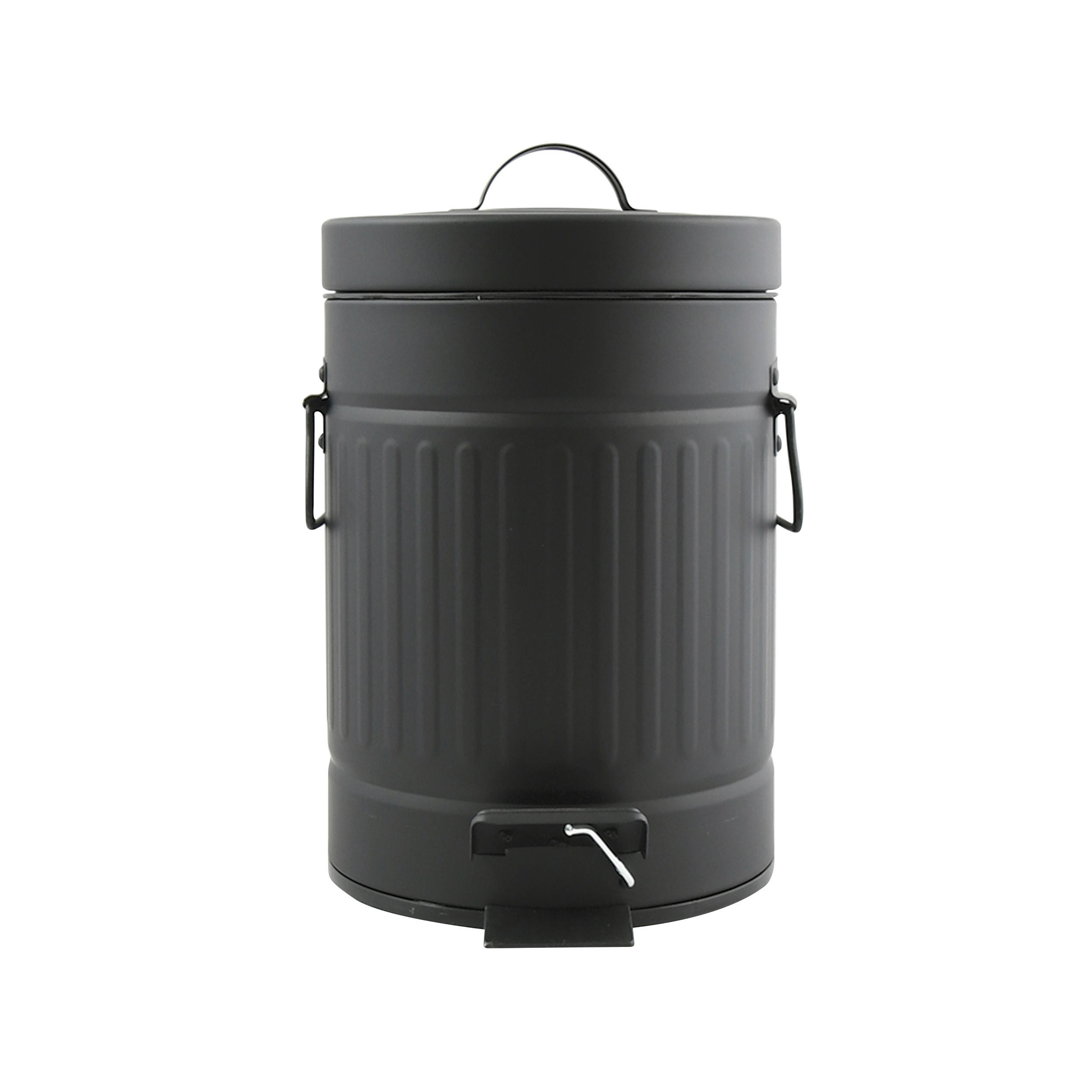 TRETEIMER 3 l  Metall  - Schwarz, Basics, Kunststoff/Metall (25/17/17cm) - MSV