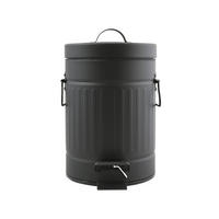 TRETEIMER 3 l  Metall  - Schwarz, Basics, Kunststoff/Metall (25/17/17cm) - MSV