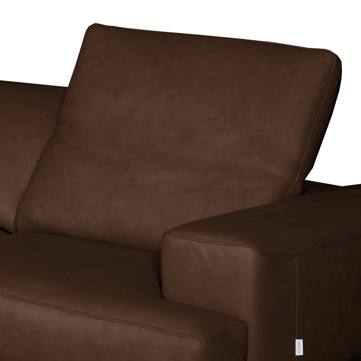 ECKSOFA  in Echtleder Dunkelbraun  187/295 cm  - Dunkelbraun/Schwarz, Design, Leder/Metall (187/295cm) - Livetastic
