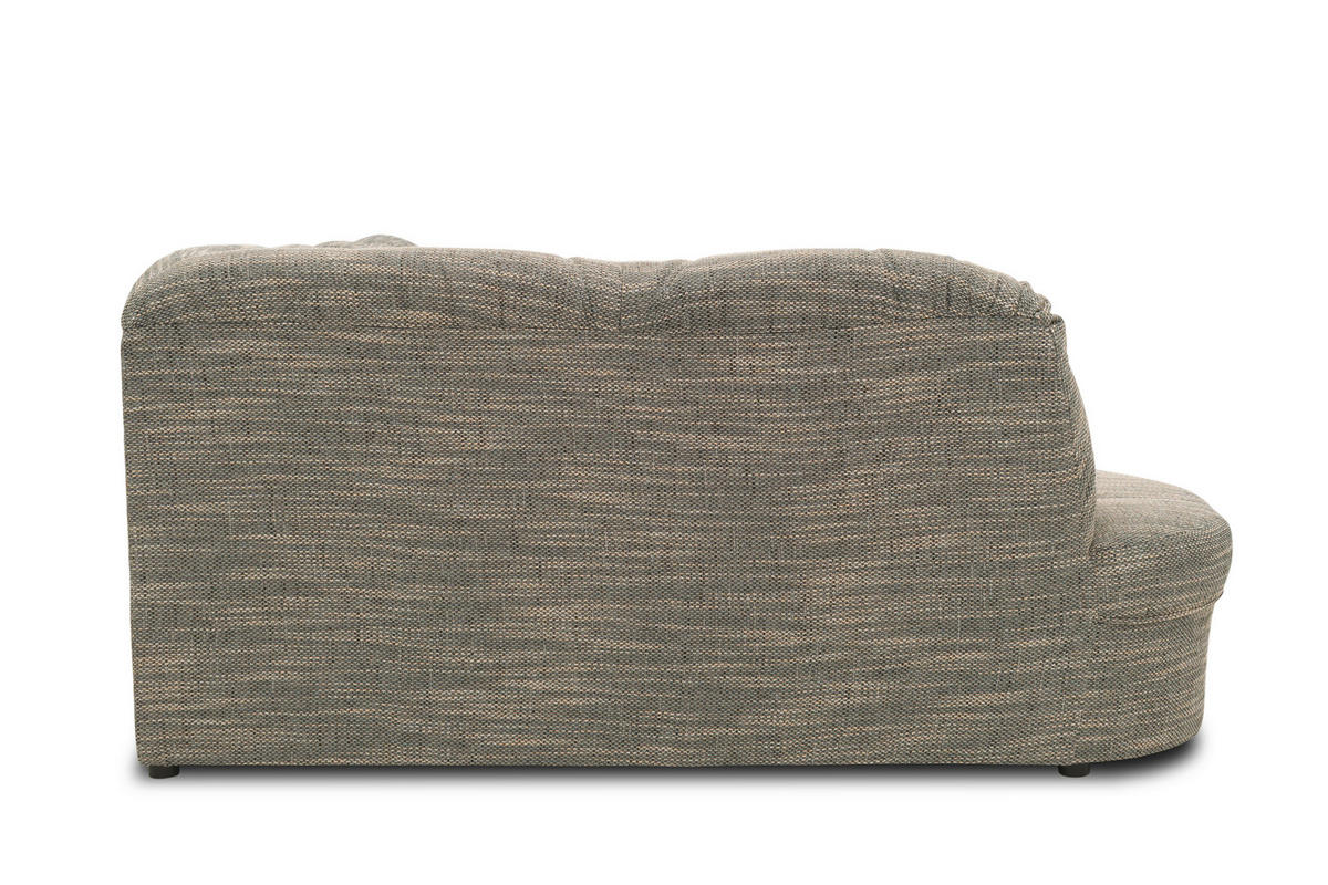 ECKSOFA Grau, Weiß Webstoff  - Schwarz/Weiß, KONVENTIONELL, Kunststoff/Textil (180/243cm) - MID.YOU