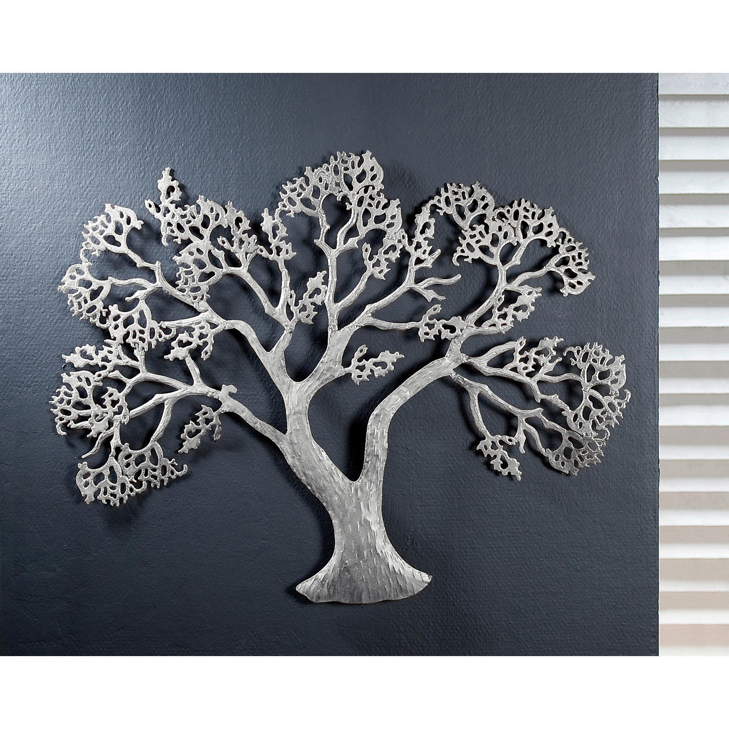 METALLBILD Bäume 78/62 cm  - Silberfarben, Basics, Metall (78/62cm)