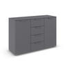 SIDEBOARD  in 120/81/42 cm  - Dunkelgrau, Design, Holzwerkstoff/Metall (120/81/42cm) - Carryhome