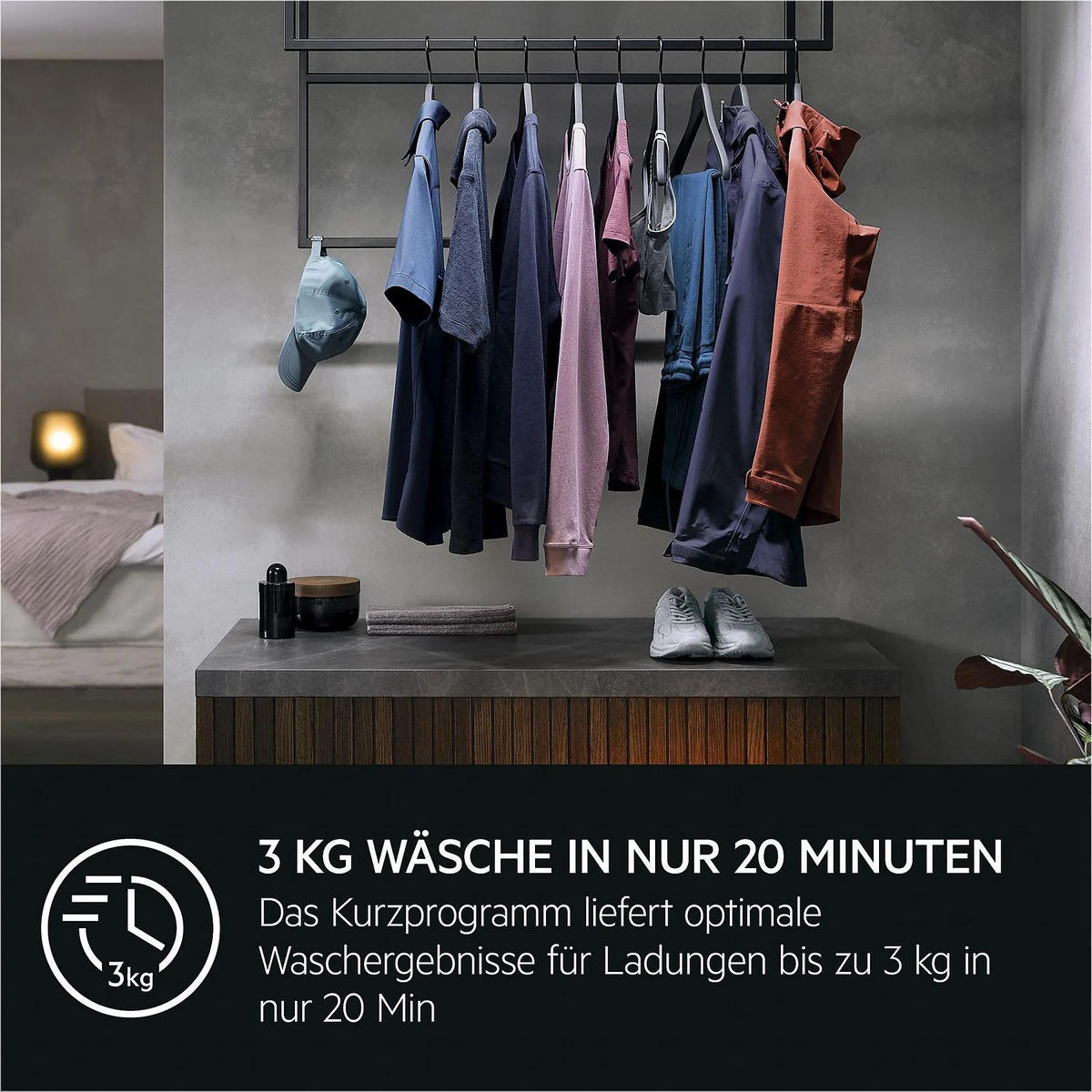 WASCHMASCHINE LR8EA75690   - Schwarz/Weiß, Basics, Metall (59,6/84,7/57,7cm) - AEG