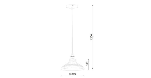 HÄNGELEUCHTE 25/120 cm  - Klar, Trend, Glas/Metall (25/120cm) - Novel