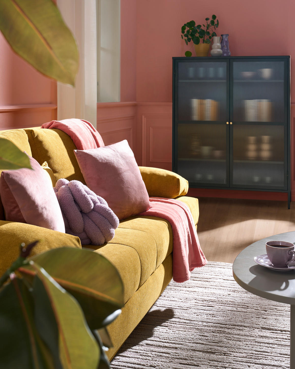 SCHLAFSOFA in Webstoff Gelb  - Gelb/Naturfarben, Konventionell, Holz/Textil (195/90/90cm) - Cantus