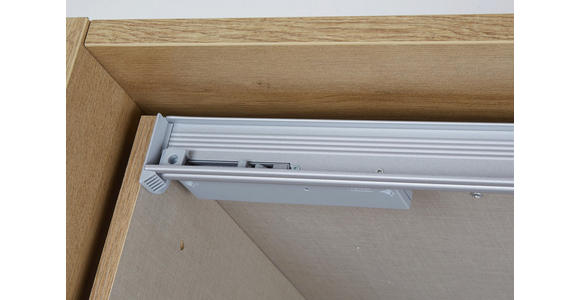 Schwebetürenschrank mit Glas 361cm Bensheim, Graphit Dekor - Graphitfarben/Grau, MODERN, Holzwerkstoff (361/211/62cm) - James Wood