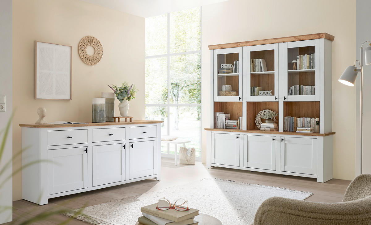 SIDEBOARD  198/88/45 cm 3 Schublade(n)  - Eichefarben/Eiche Wotan, Design, Holzwerkstoff/Metall (198/88/45cm) - MID.YOU