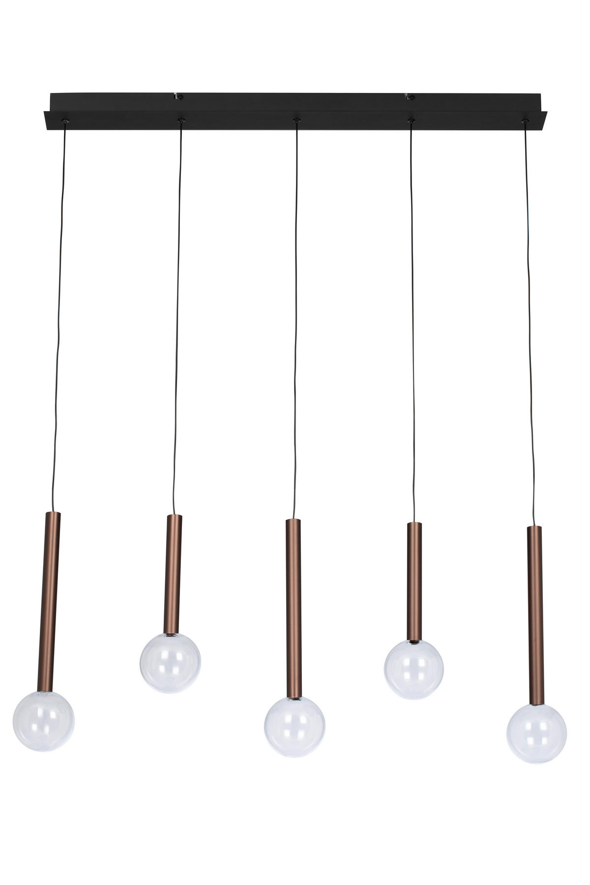 LED-HÄNGELEUCHTE 90/10/180 cm    - Klar/Schwarz, Design, Glas/Metall (90/10/180cm) - Dieter Knoll