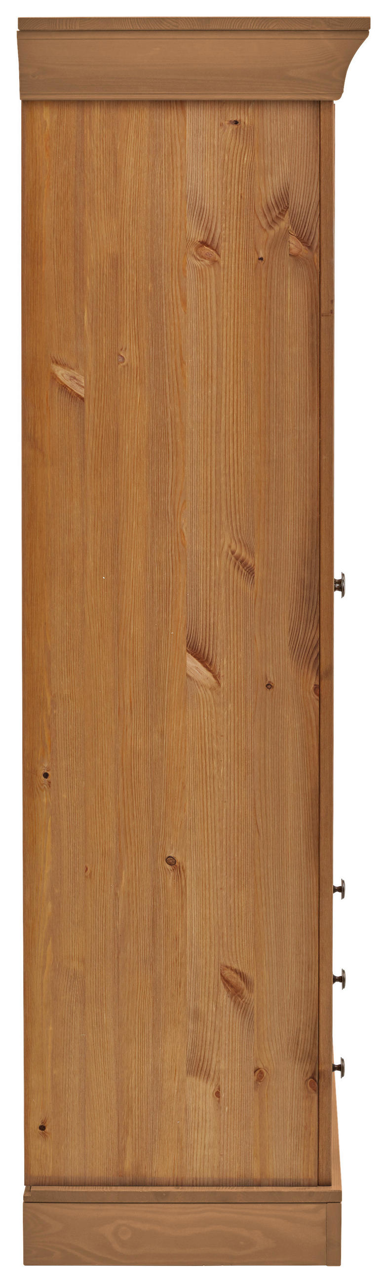 VITRINE in massiv Kiefer Laugenfarbig  - Laugenfarbig/Kupferfarben, ROMANTIK / LANDHAUS, Glas/Holz (108/163/45cm) - Boxxx