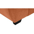 ECKSOFA Dunkelorange Cord Rückenkissen, Armlehnenkissen, Bettkasten, Schlaffunktion, Rücken echt, Liegefläche im Originalstoff  - Dunkelorange/Schwarz, KONVENTIONELL, Kunststoff/Textil (304/212cm) - Carryhome