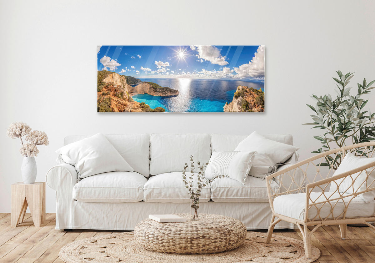 GLASBILD Strand & Meer  - Multicolor, Natur, Glas (50/125/1,4cm) - Euroart