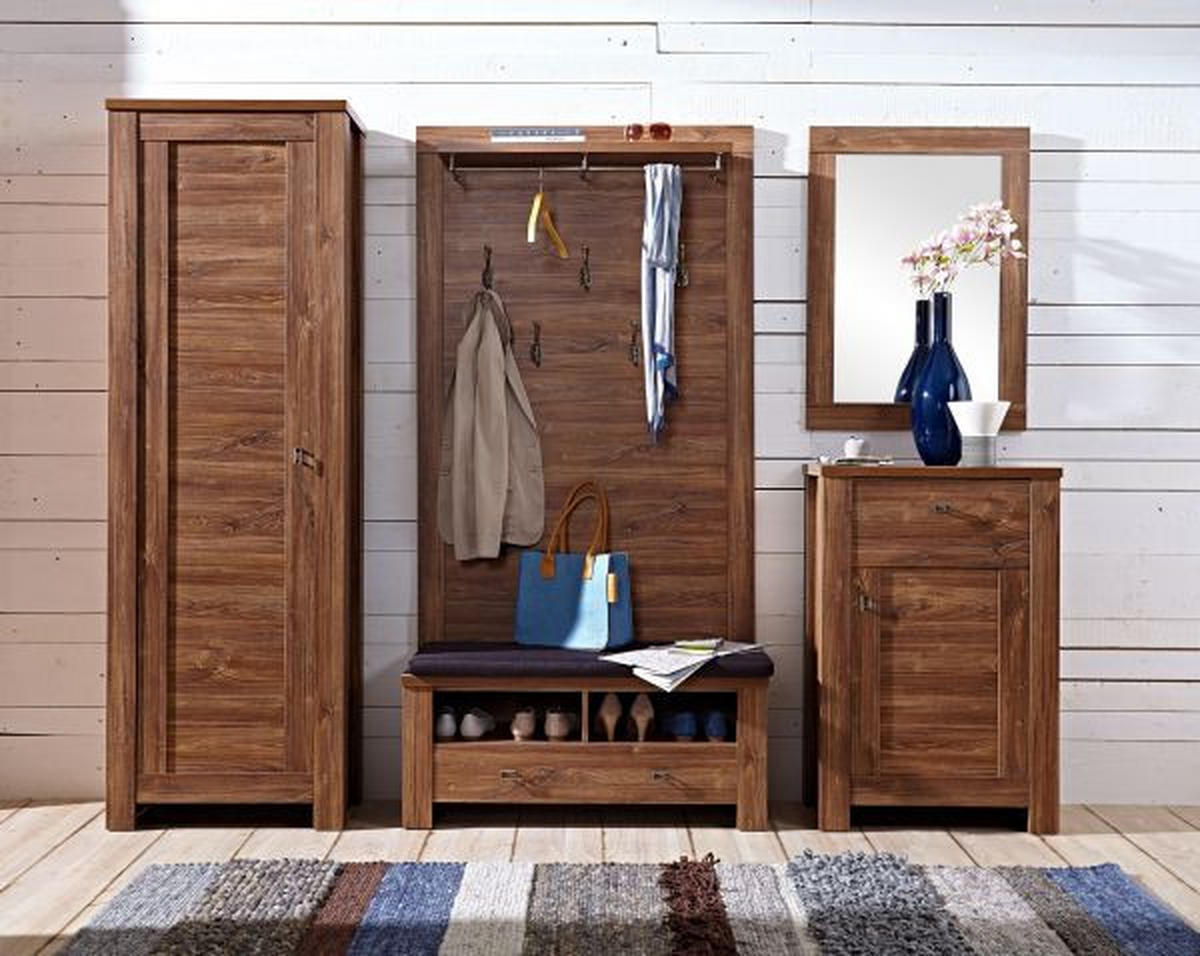 SCHUHSCHRANK Akaziefarben  - Akaziefarben/Nickelfarben, LIFESTYLE, Holzwerkstoff/Metall (65/100/40cm) - Landscape