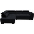 ECKSOFA  in Chenille Anthrazit  205/284 cm  - Anthrazit/Schwarz, Design, Kunststoff/Textil (205/284cm) - Xora