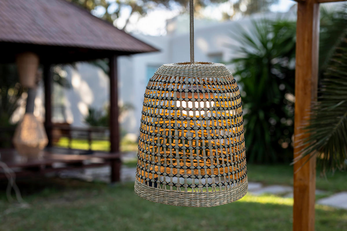 LED-HÄNGELEUCHTE 33/35/33 cm   - KONVENTIONELL, Naturmaterialien (33/35/33cm) - New Garden