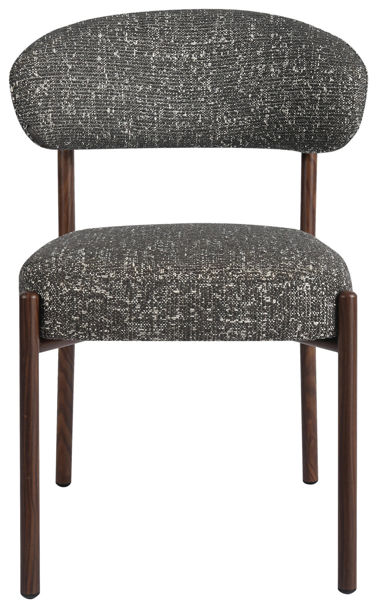 STUHL  Stoffauswahl Webstoff  Walnussfarben, Graubraun  - Graubraun/Walnussfarben, Design, Textil/Metall (56/82/58.5cm) - Milino
