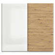 SCHWEBETÜRENSCHRANK  in Weiß, Eiche Artisan  - Alufarben/Weiß, KONVENTIONELL, Holzwerkstoff/Metall (225/210/62cm) - Xora