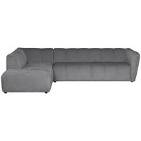ECKSOFA LIVOLI in Chenille Hellgrau  218/290 cm  - Hellgrau/Schwarz, Design, Textil (218/290cm) - MID.YOU